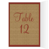 Autumn Leaf Table Number Card (Binnen (Links))