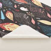 Autumn leaf texture sherpa deken (3/4)