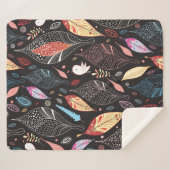 Autumn leaf texture sherpa deken (Voorkant (horizontaal))