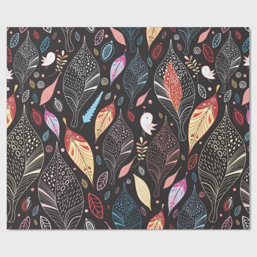 Autumn leaf textuur cadeaupapier (Vlak)