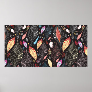 Autumn leaf textuur poster