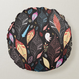 Autumn leaf textuur rond kussen