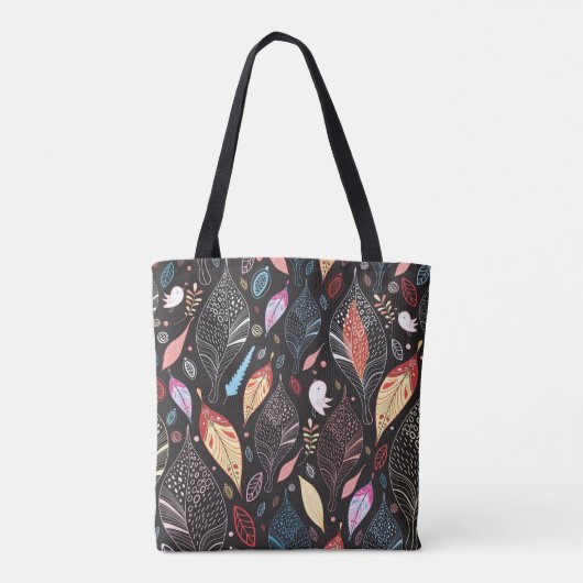 Autumn leaf textuur tote bag (Achterkant)