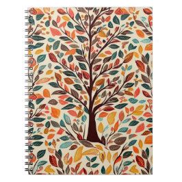 AUTUMN LEAF TREE DESIGN NOTITIEBOEK
