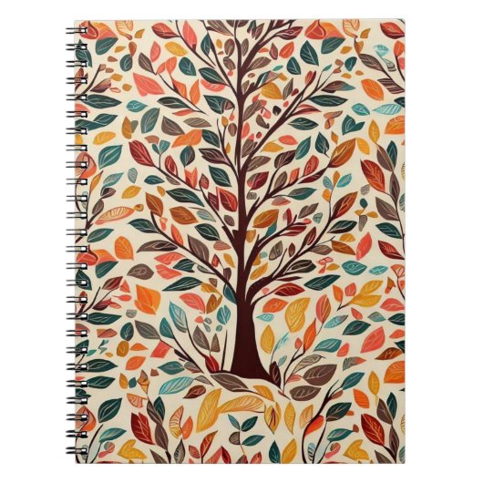AUTUMN LEAF TREE DESIGN NOTITIEBOEK (Voorkant)