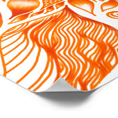 Autumn leaf tunnel mandela canvas druk poster (Hoek)