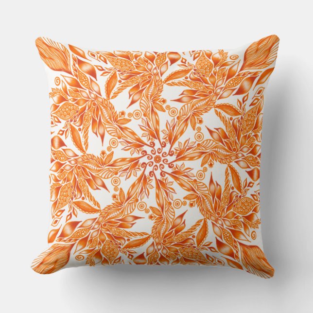 Autumn leaf tunnel mandela kussen (Voorkant)