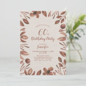 Autumn Leaf | Waterverf Herfst Volwassendag Partij Kaart (Staand voorkant)