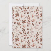 Autumn Leaf | Waterverf Neutraal Baby shower Kaart (Achterkant)