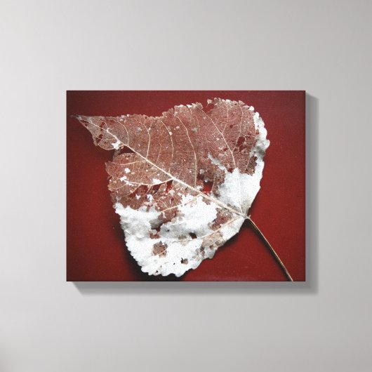 Autumn Leaf Wrapped Canvas Afdruk (Voorkant)