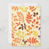 Autumn Leaf Wreath Thanksgiving Dinner Invitation Kaart (Achterkant)