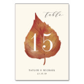 Autumn Leaves | Aangepaste Kaart tabelnummer (Voorkant)