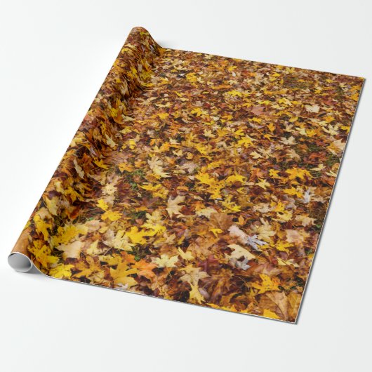 Autumn Leaves Abstract Cadeaupapier (Uitgerold)