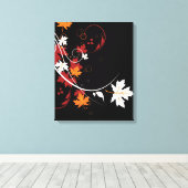 Autumn Leaves Abstract Canvas Afdruk (Insitu (Houten vloer))