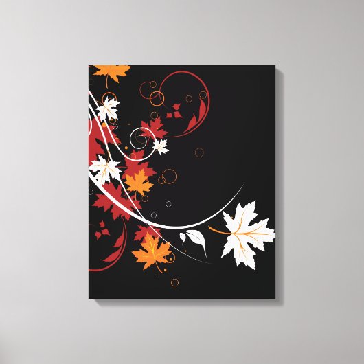 Autumn Leaves Abstract Canvas Afdruk (Voorkant)