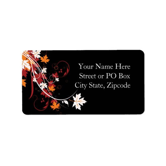 Autumn Leaves Abstract Etiket (Voorkant)