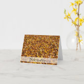 Autumn Leaves Abstract Kaart (Gele Bloem)