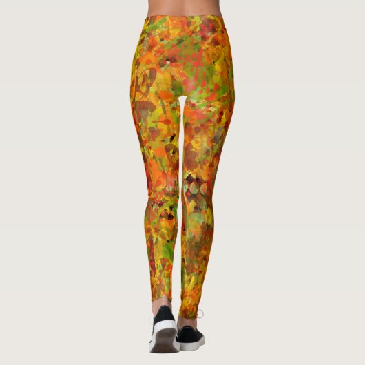 Autumn Leaves Abstract Leggings (Achterkant)
