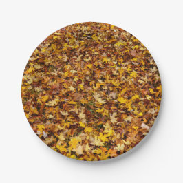 Autumn Leaves Abstract Papieren Bordje