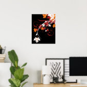 Autumn Leaves Abstract Poster (Thuiskantoor)