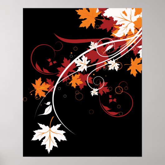 Autumn Leaves Abstract Poster (Voorkant)