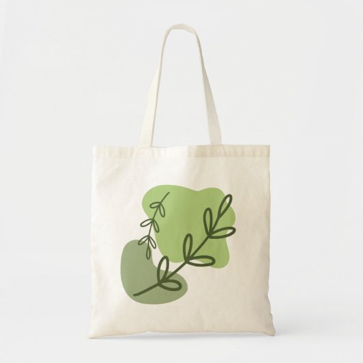 Autumn Leaves & Abstracte Blobs Shapes Shopping Tote Bag (Voorkant)