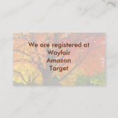 Autumn Leaves Abstracte Registry Kaart (Achterkant)