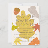 Autumn Leaves & Acorn Housewarming Uitnodiging (Voorkant)