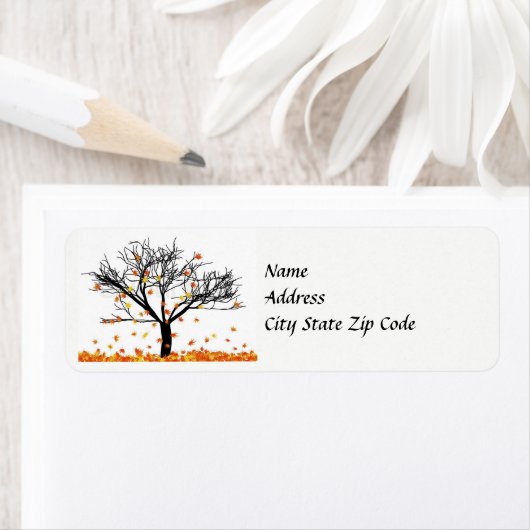 Autumn Leaves Address Label (Insitu)