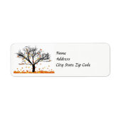 Autumn Leaves Address Label (Voorkant)