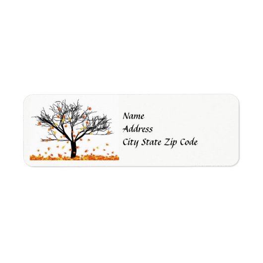 Autumn Leaves Address Label (Voorkant)