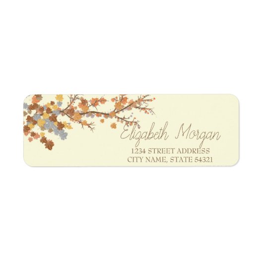 Autumn Leaves Address Label (Voorkant)