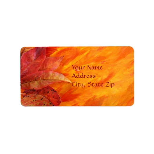 Autumn Leaves Address Label (Voorkant)