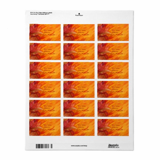Autumn Leaves Address Label (Full Sheet)
