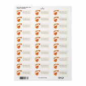 Autumn Leaves | Adres voor verzending van ivoor Etiket (Full Sheet)