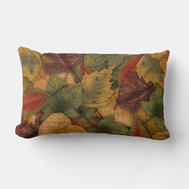 Autumn Leaves American MoJo Pillow Lumbar Kussen (Voorkant)