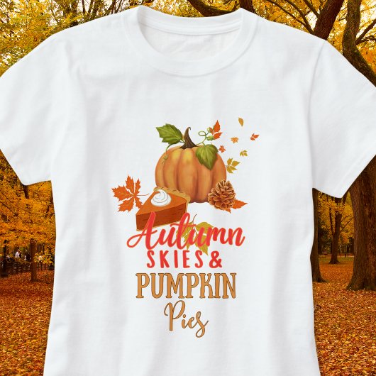 Autumn Leaves and Pumpkin T-shirt