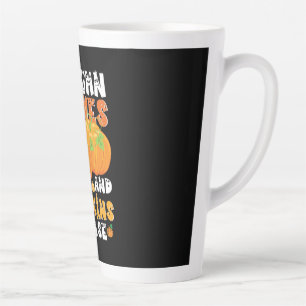 Autumn Leaves And Pumpkins Please Birthday Latte Mok