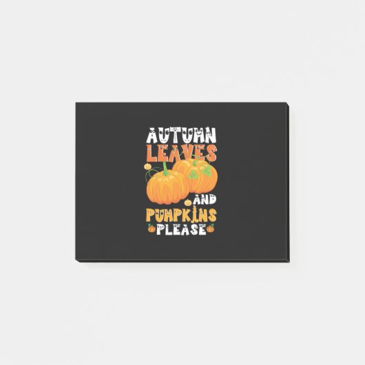 Autumn Leaves And Pumpkins Please Birthday Post-it® Notes (Voorkant)