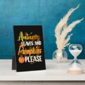 Autumn leaves and pumpkins please funny halloween fotoplaat (Zijkant)