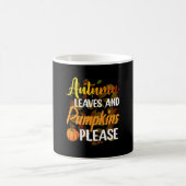 Autumn leaves and pumpkins please funny halloween koffiemok (Center)