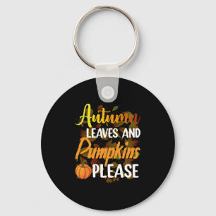 Autumn leaves and pumpkins please funny halloween sleutelhanger