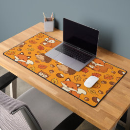 Autumn Leaves and Woodland Animals Bureaumat