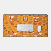 Autumn Leaves and Woodland Animals Bureaumat (Keyboard & Muis)