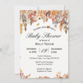 Autumn Leaves Baby shower Invitation Kaart (Voorkant)