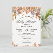 Autumn Leaves Baby shower Invitation Kaart (Staand voorkant)