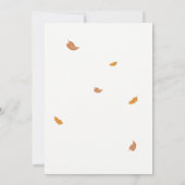 Autumn Leaves Baby shower Invitation Kaart (Achterkant)