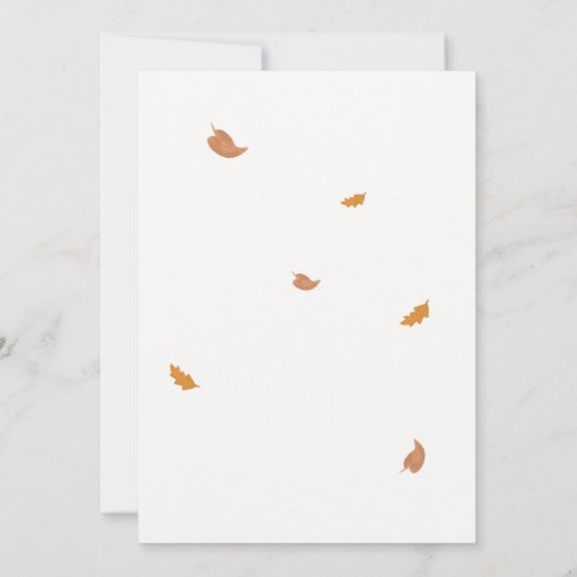 Autumn Leaves Baby shower Invitation Kaart (Achterkant)