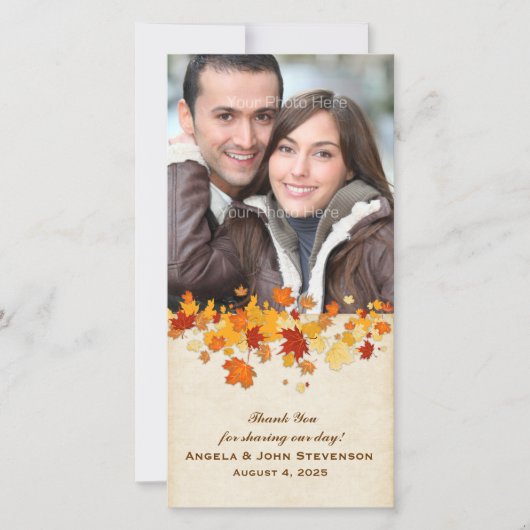 Autumn Leaves Bedankkaart (Voorkant)