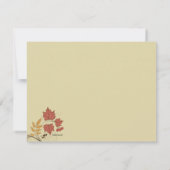 Autumn Leaves Bereavement Hartelijk dank Notitiekaartje (Achterkant)